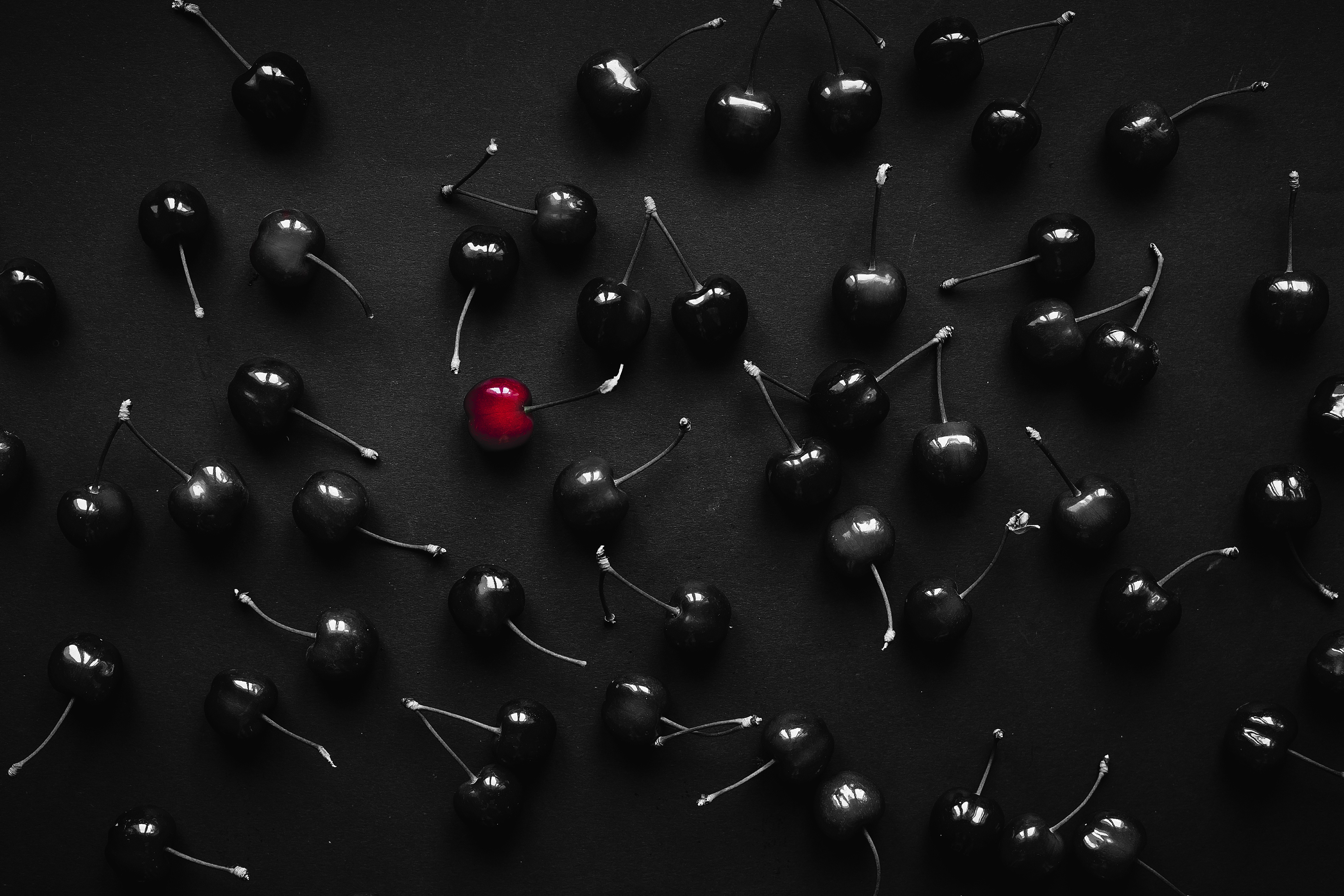 Черный Черешня Вишня Серый