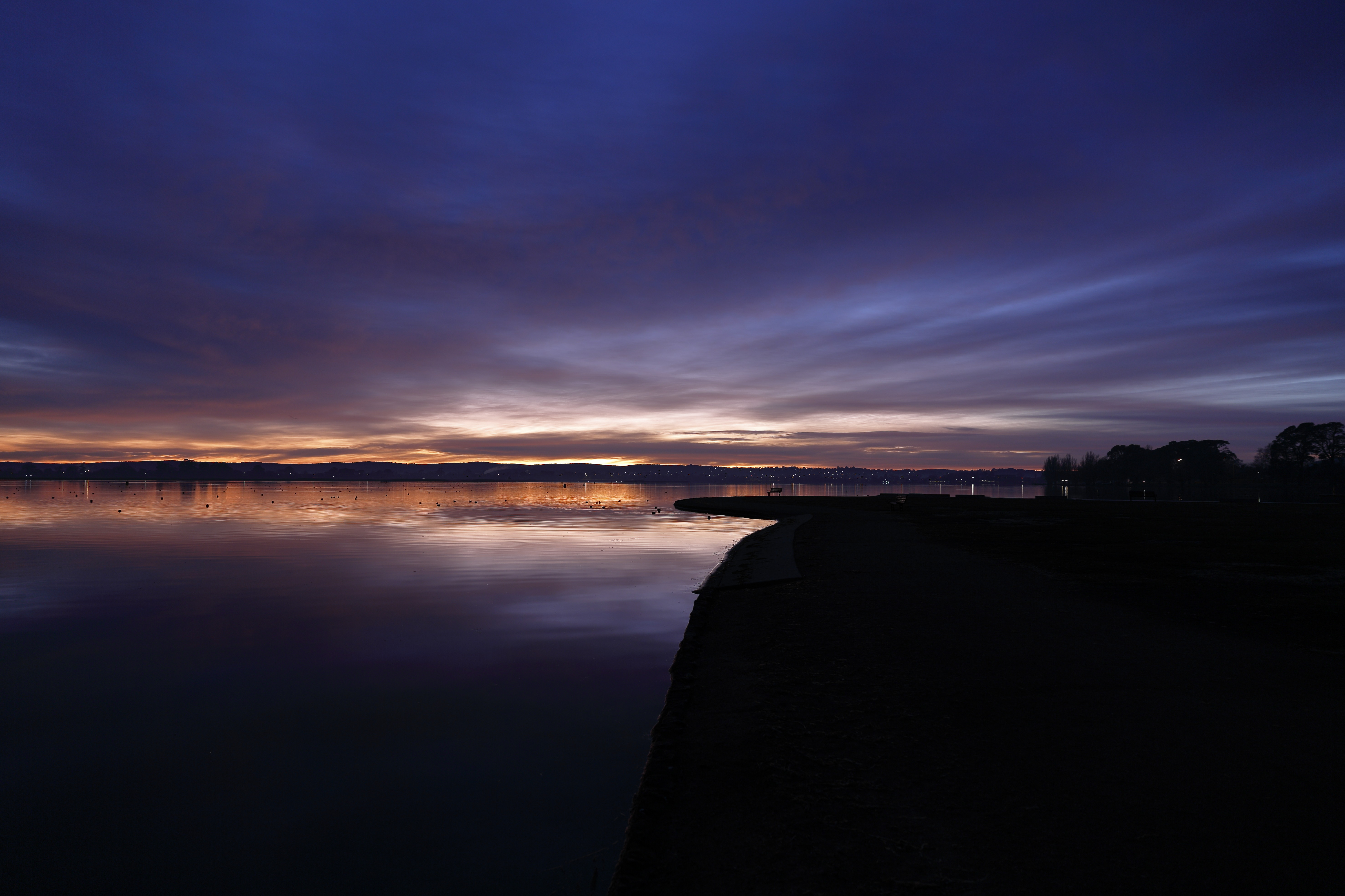 вода горизонт сумерки