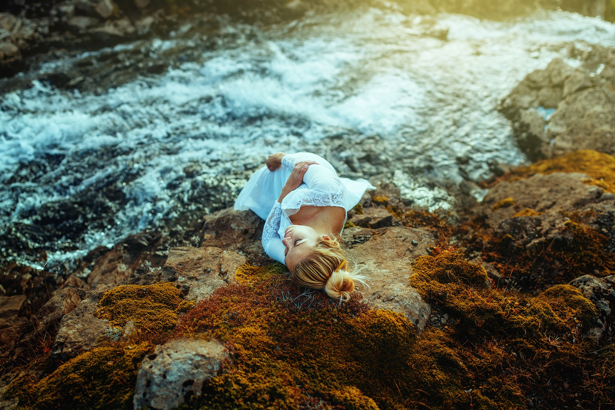 море девушка берег