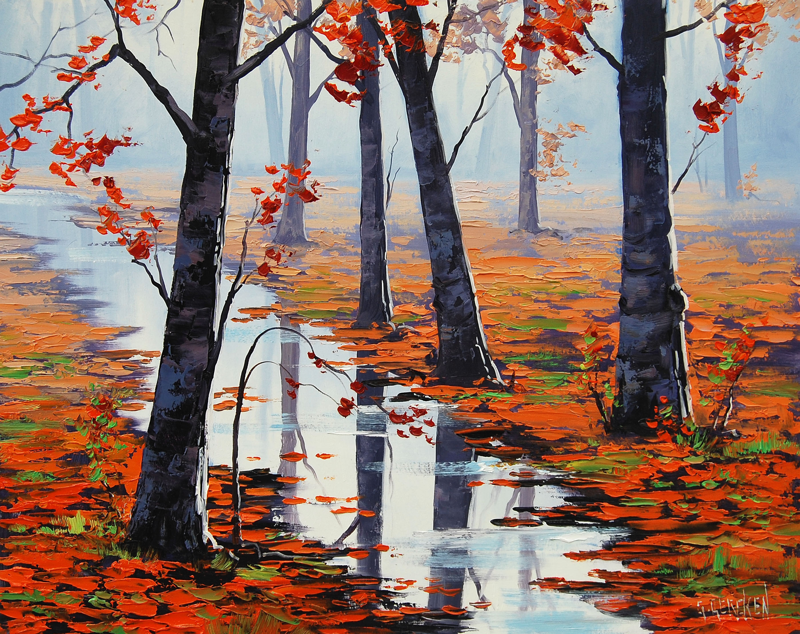 ARTSAUS РИСУНОК АРТ FALLEN LEAVES