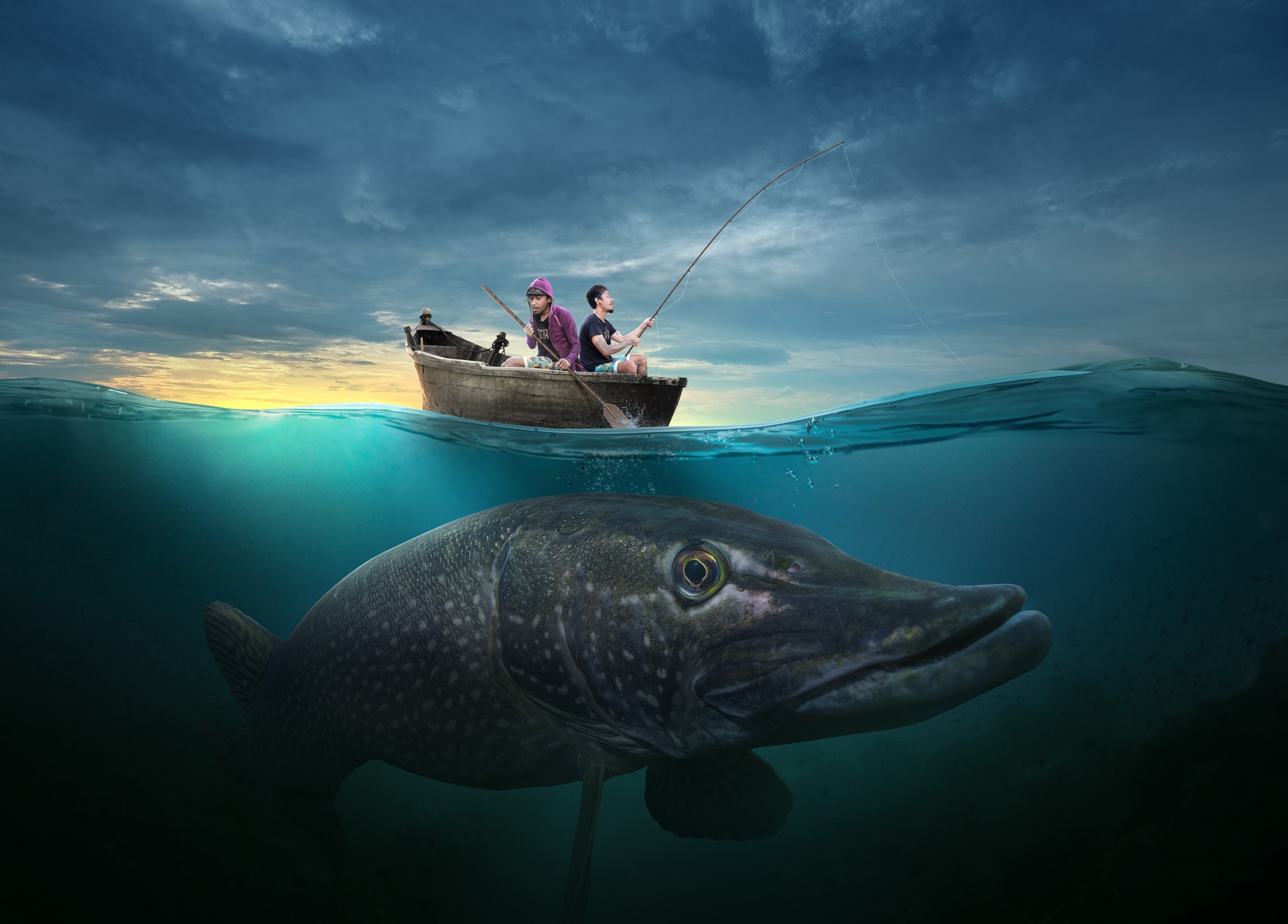 водоём ситуация рыба щука