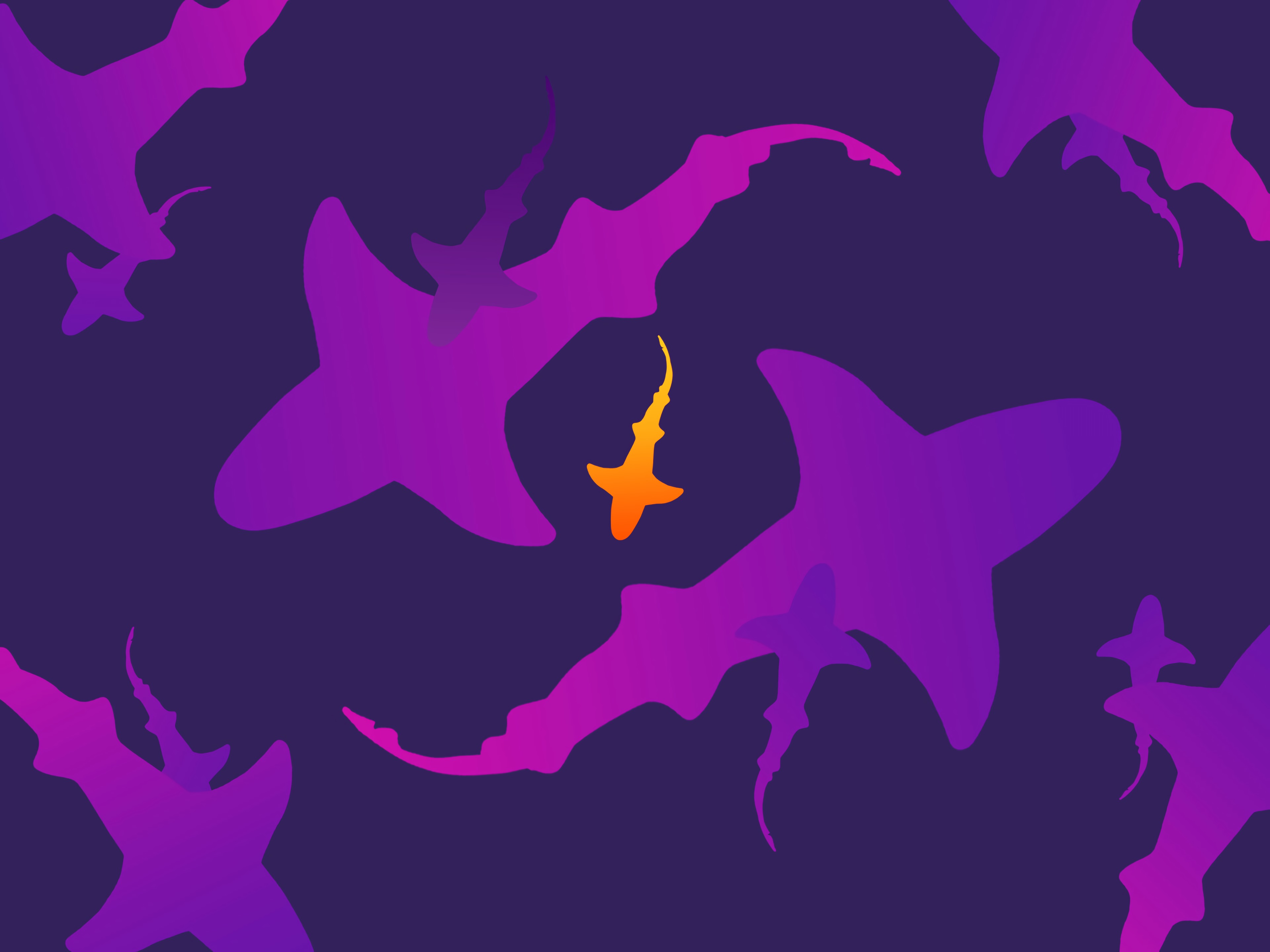 подводный мир скат арт