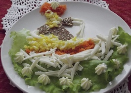 salat iz plavlennogo syra recept